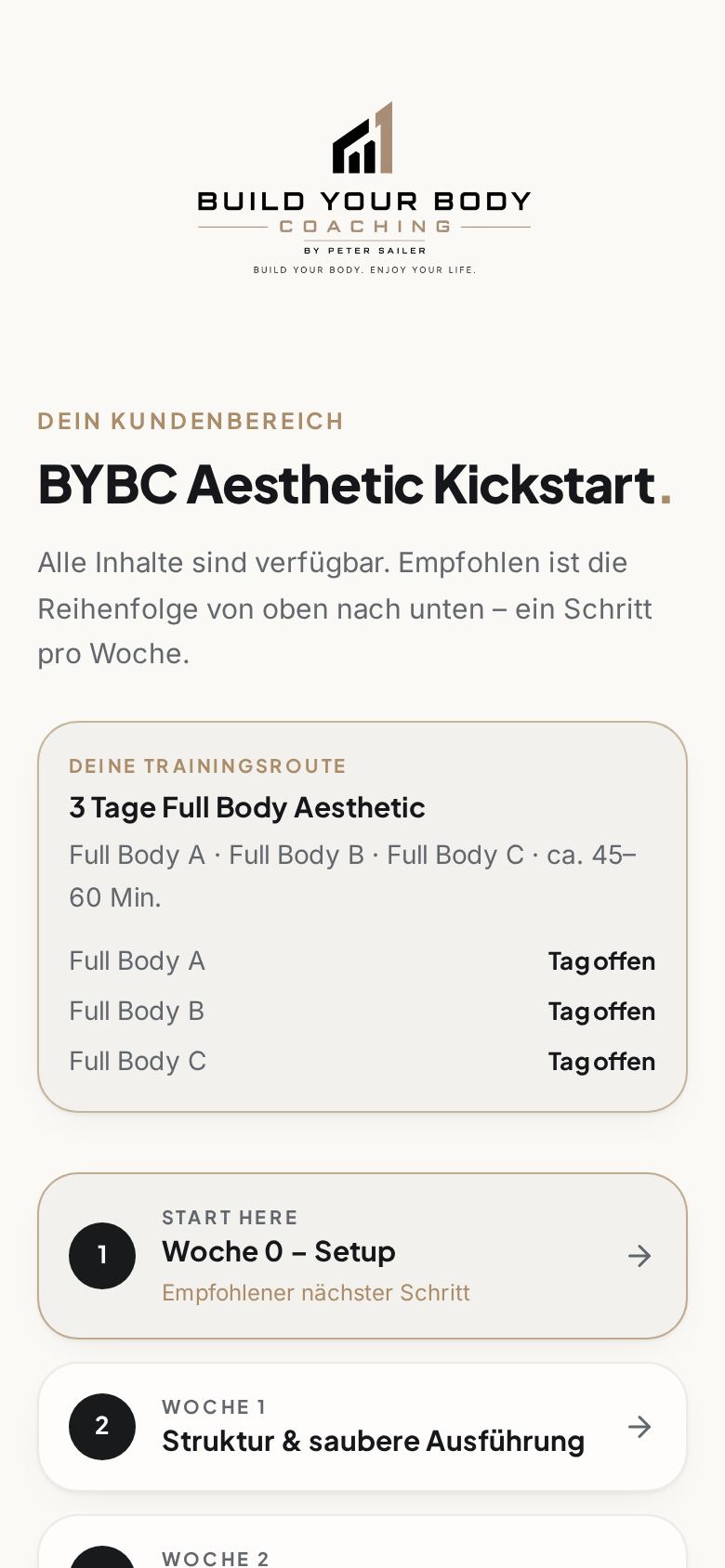 BYBC Kundenbereich – Kundenbereich